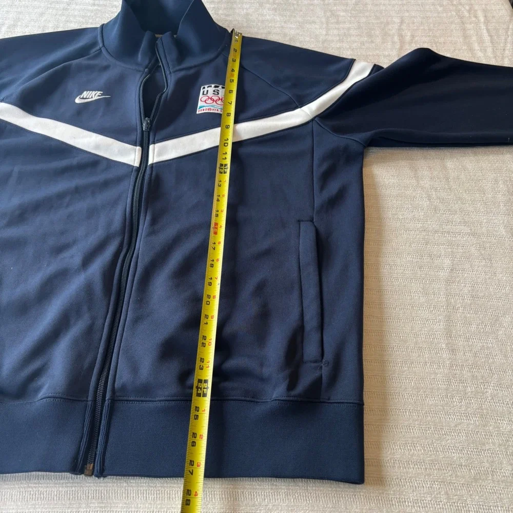 Nike Team USA Vancouver 2010 Olympic Track Jacket Mens Large Navy Blue Full Zip